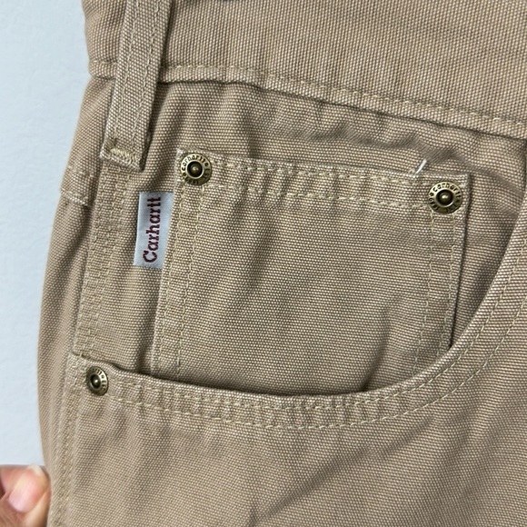 Carharrt 36x 30 Cargo Carpenter Style Pants Tan Dungaree Loose Fit - Picture 5 of 11